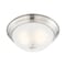 Designers Fountain 11in 2-Light Satin Platinum Interior Ceiling Light Flush Mount with Etched Glass Shade 1257S-SP-W - alternate 1